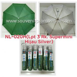 Payung NL020H LPT 3RK Supermini Hijau Silver